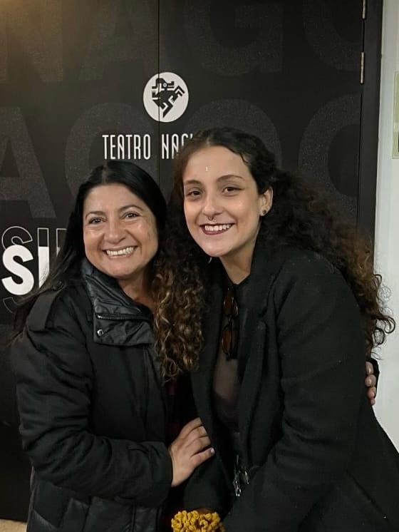 Camila López y yo en el Teatro Nacional