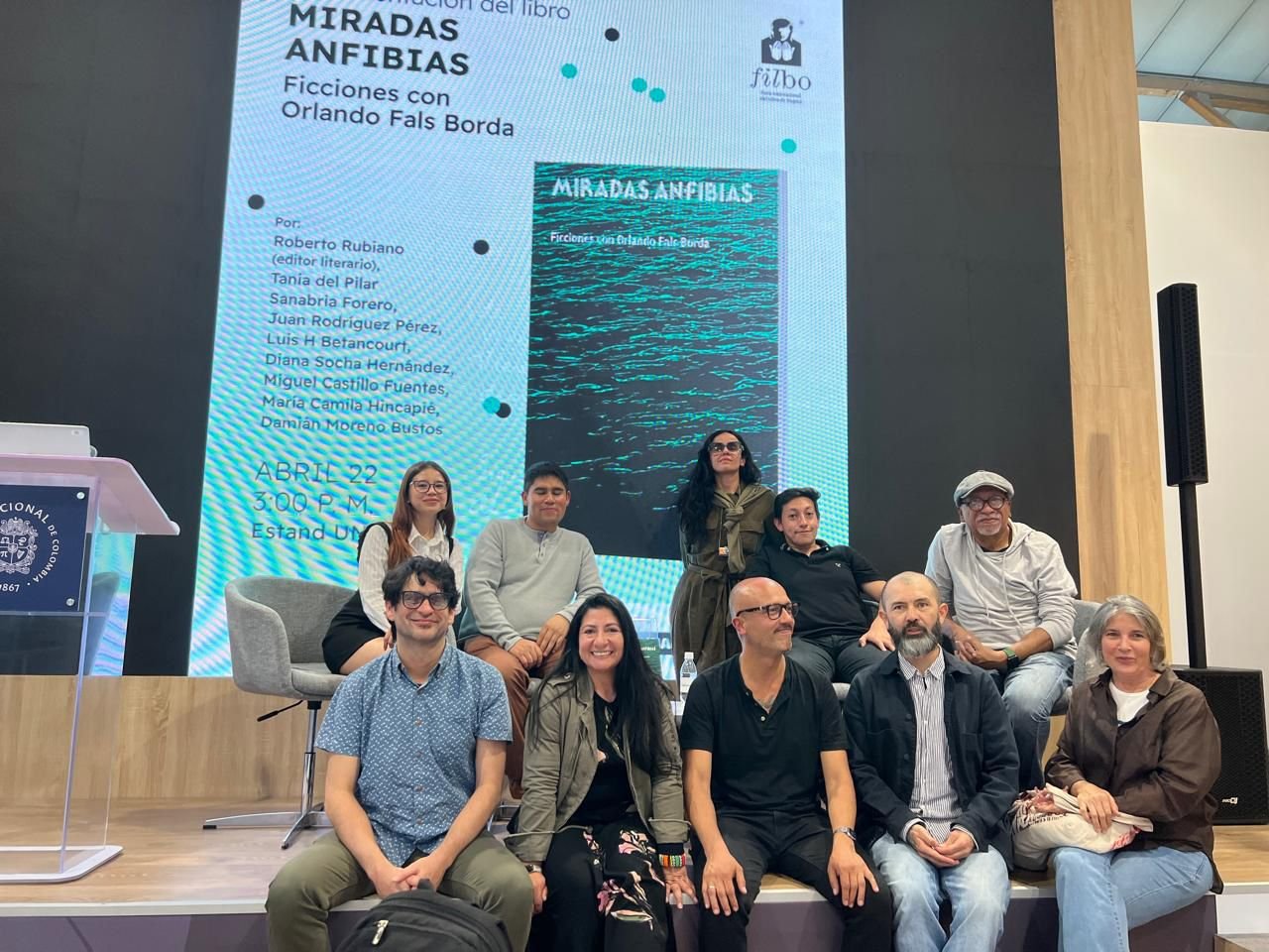 Equipo de Miradas Anfibias Ficciones de Orlando Fars Borda en la FilBo 2026