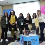 Escritoras en la FilBo 2026 M.P. Toro, Ángela Falla, Malena de Wind, Diana Socha, Ana María Ordóñez y Mafe Medrano Foto de Daniel